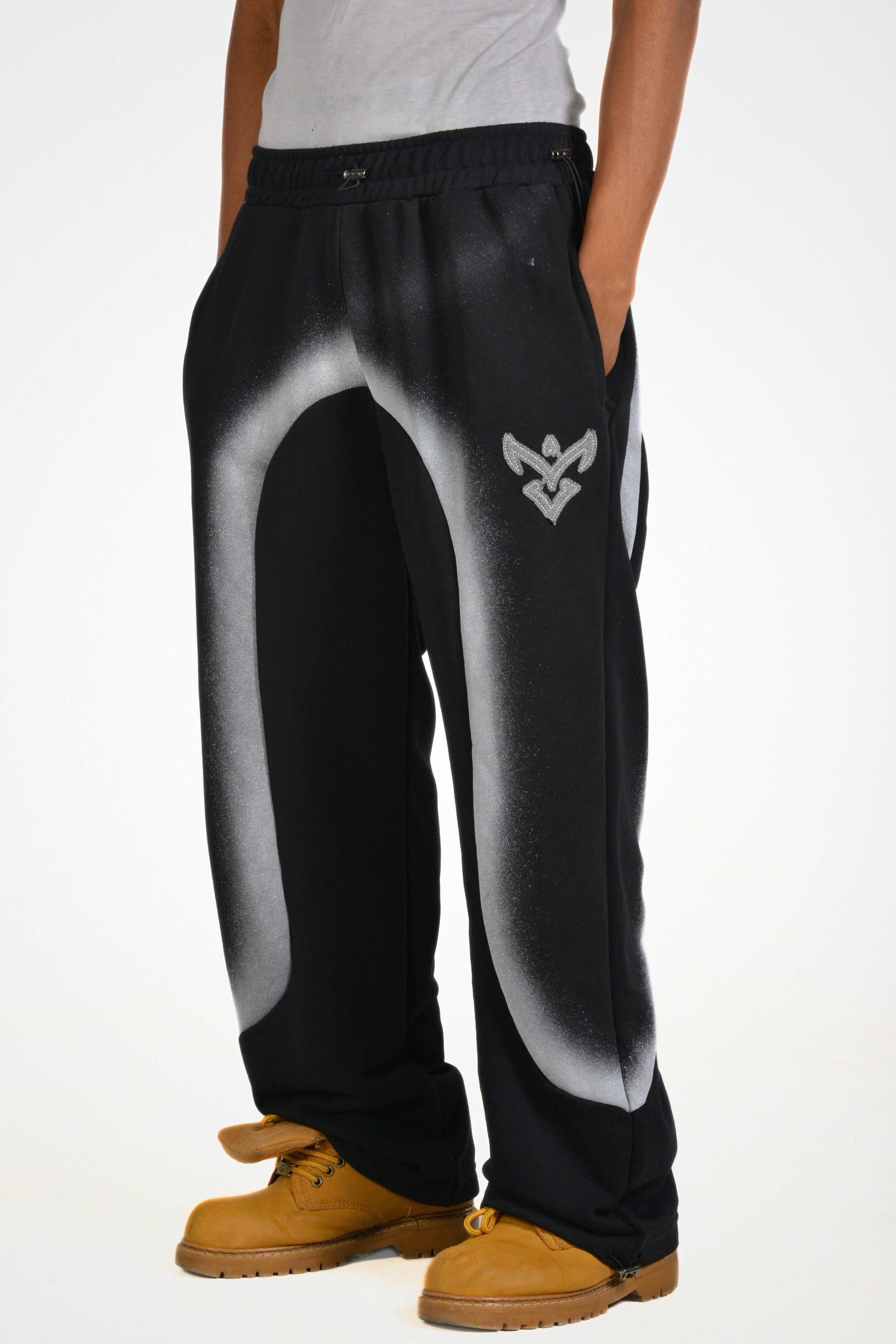 Pirooche Spray Effect Sweatpants – Relaxed Statement Fit
