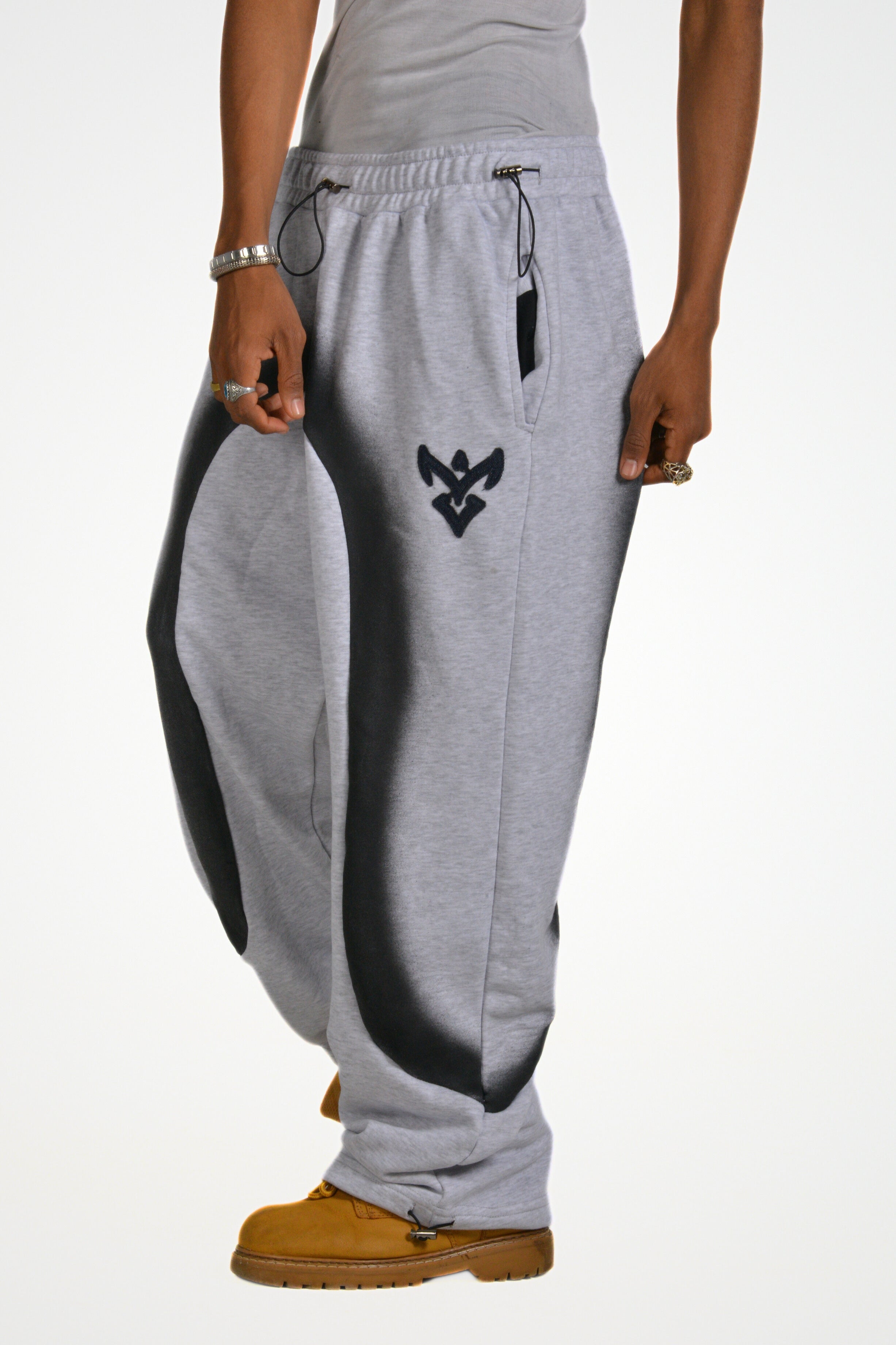 Pirooche Spray Effect Sweatpants – Relaxed Statement Fit