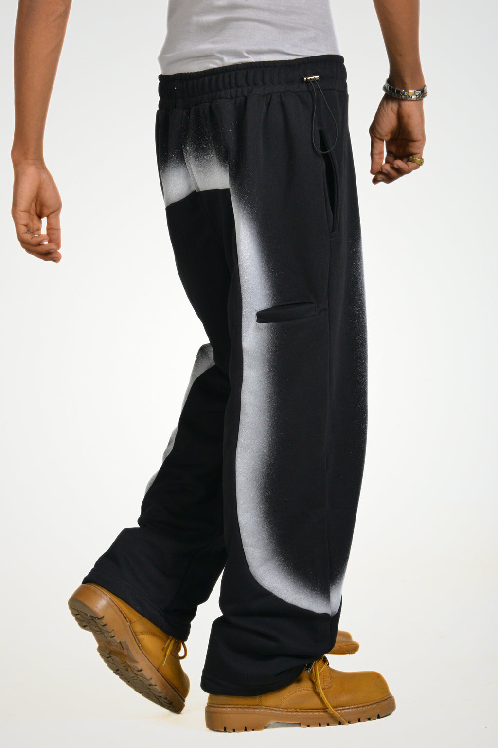 Pirooche Spray Effect Sweatpants – Relaxed Statement Fit