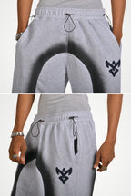 Pirooche Spray Effect Sweatpants – Relaxed Statement Fit
