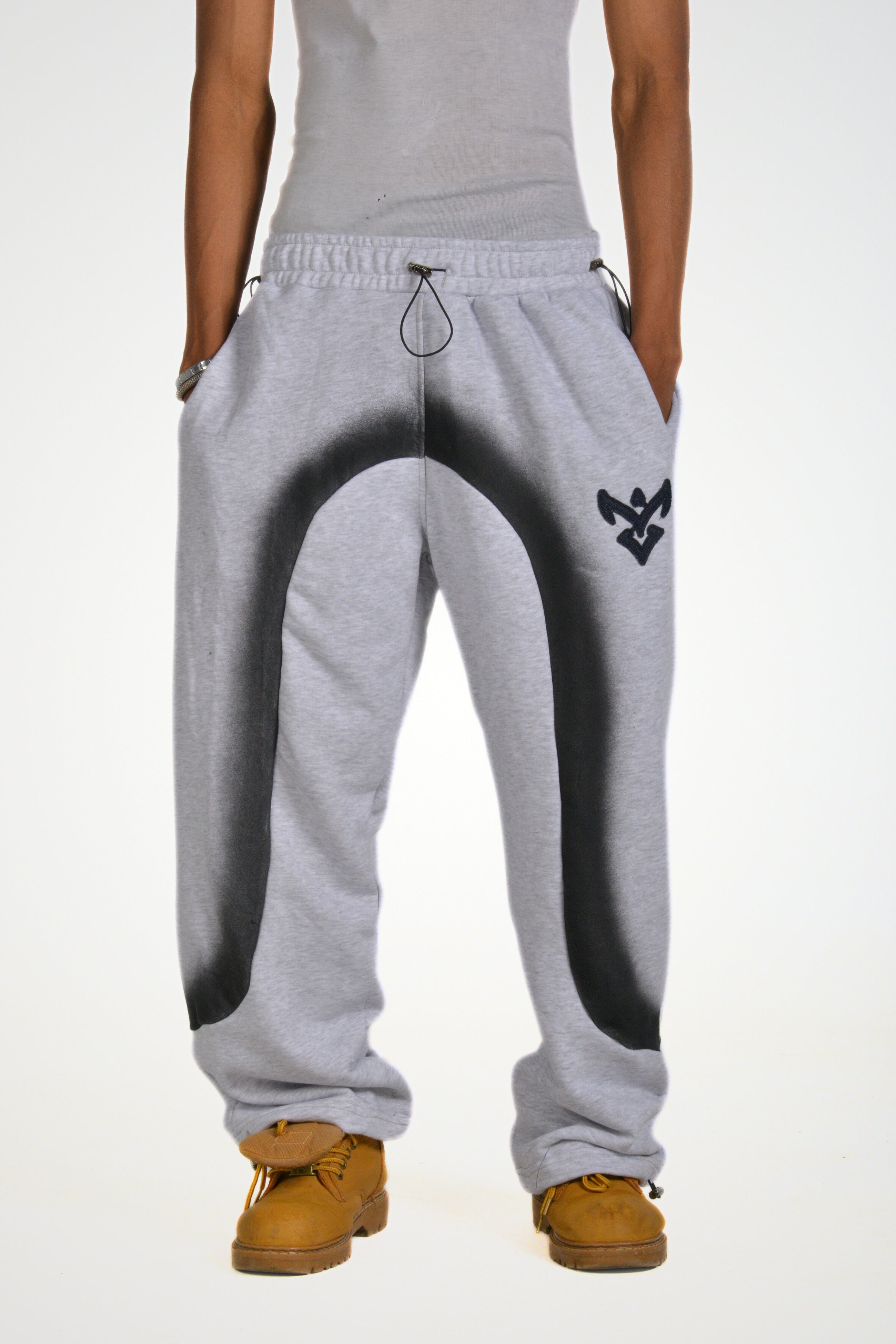 Pirooche Spray Effect Sweatpants – Relaxed Statement Fit