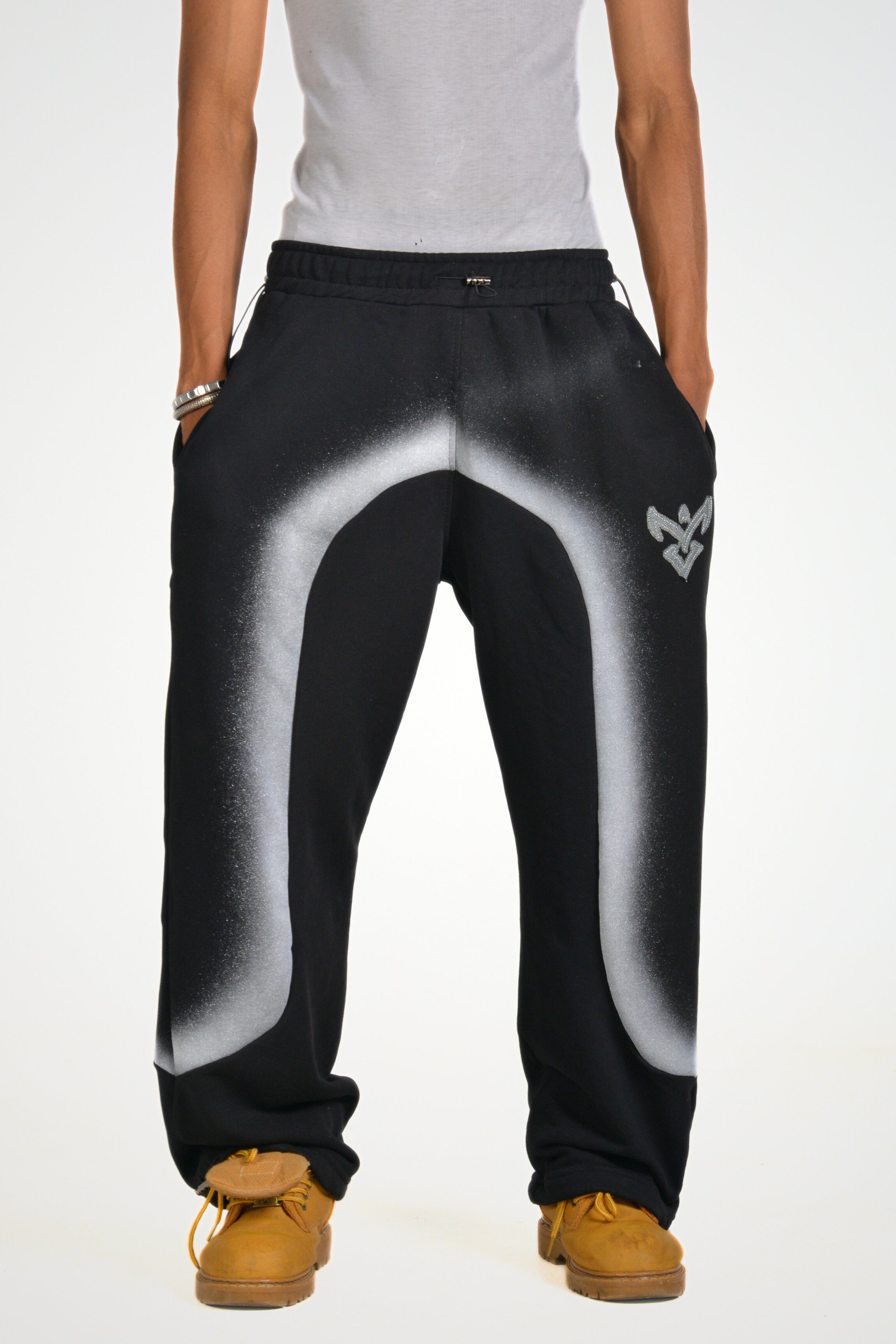 Pirooche Spray Effect Sweatpants – Relaxed Statement Fit