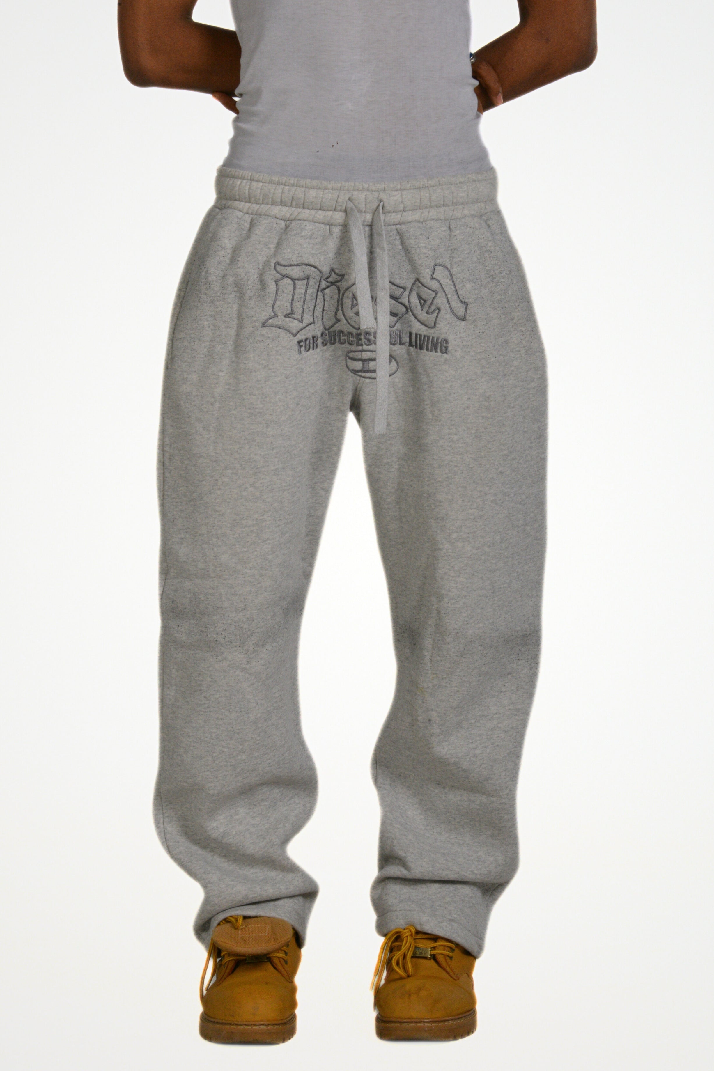 Spray-Paint Effect Black Sweatpants